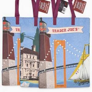SET 3 Trader Joe’s Rhode Island State New England Block Island Reusable Tote Bag